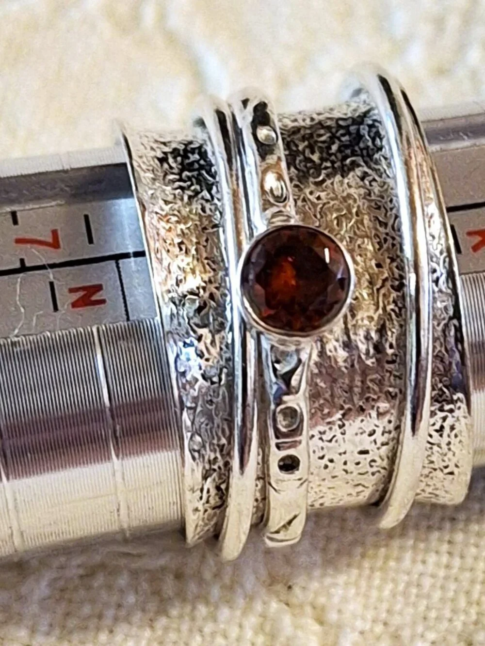 Honey Citrine  Gemstone Spinner Ring Size 6.25   NWOT  454